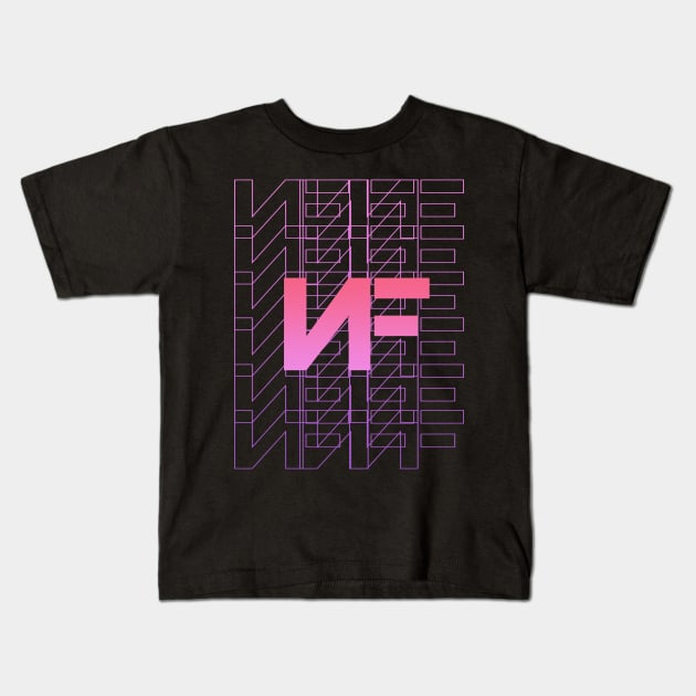 nf line art pink Kids T-Shirt by bambangbuta